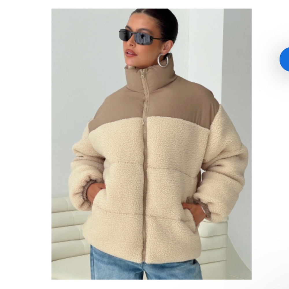 Momoa Teddy Puffer Jacket Cream